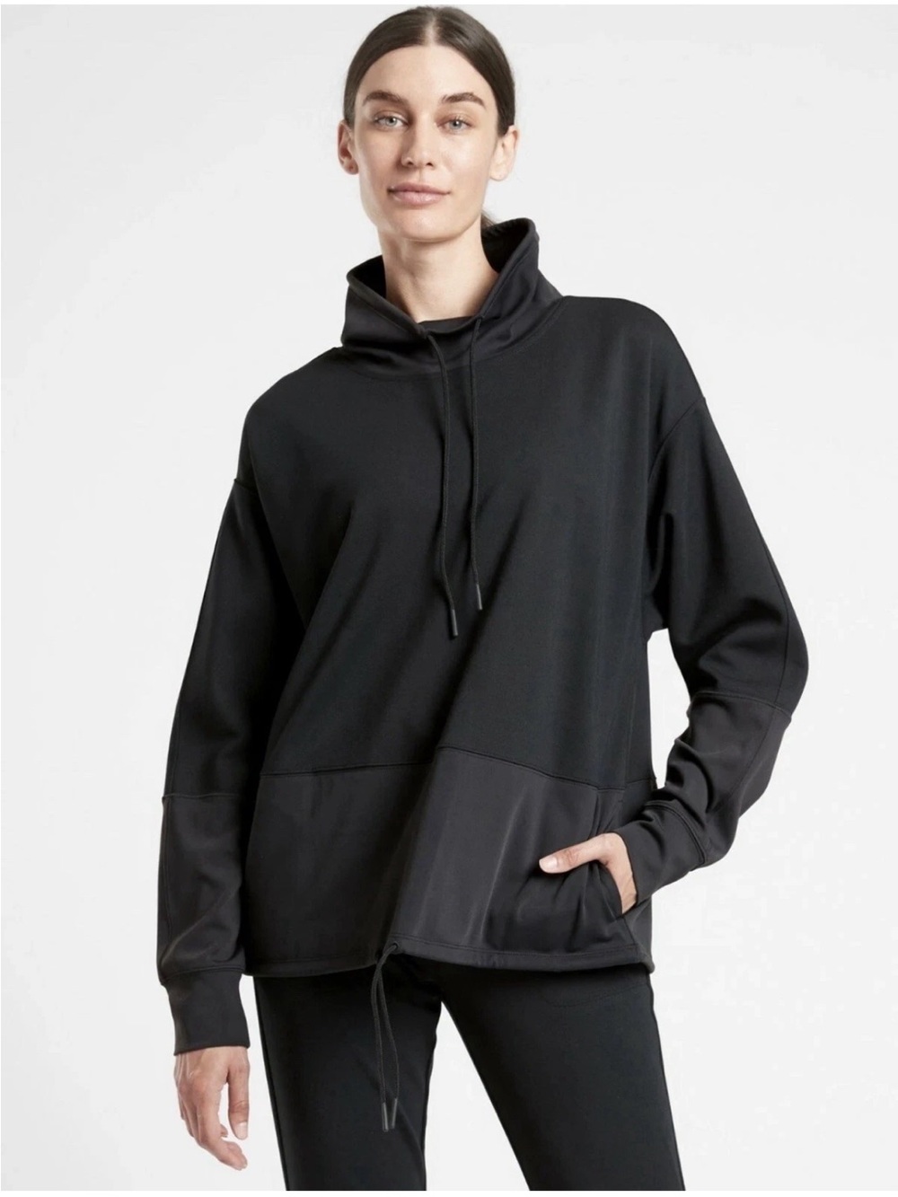 Athleta Hermosa Mock Neck Sweatshirt Cozy Casual